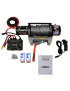 Pack Gruero Winche 12.000 libras 12v + BASE + GANCHOS J G80