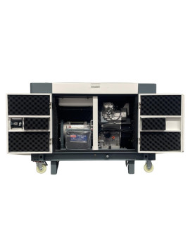 Generador Diesel 12kW Insonorizado ATS 220v Monofásico 15kVA 2 Cilindros en V Control Remoto