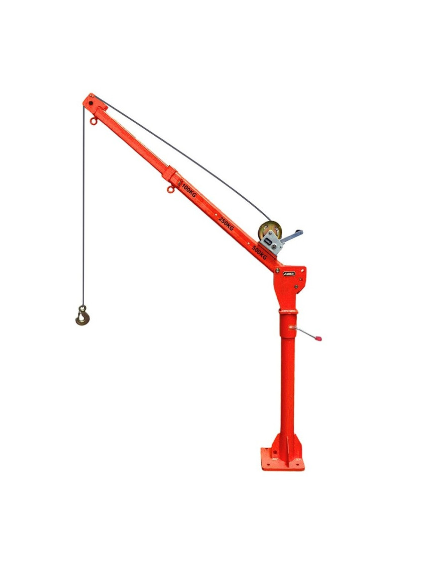 Grúa Giratoria Pluma 500KG G-Force Malacate manual (piola acero)