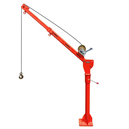 Grúa Giratoria Pluma 500KG G-Force Malacate manual (piola acero)